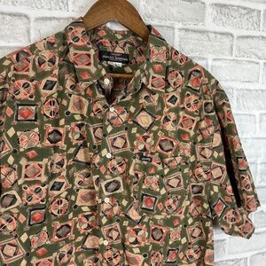 Guess by Georges Marciano VTG USA Made Abstract Casual Button Up Shirt Mens XL